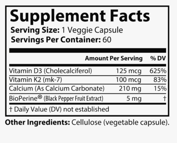 "K2+D3 Power Surge" (60 Capsules)